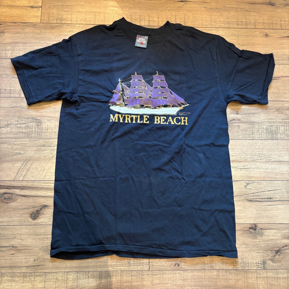 Body Hunter Myrtle Beach Vintage Single Stitch Ship Graphic T-Shirt XL - Picture 9 of 9